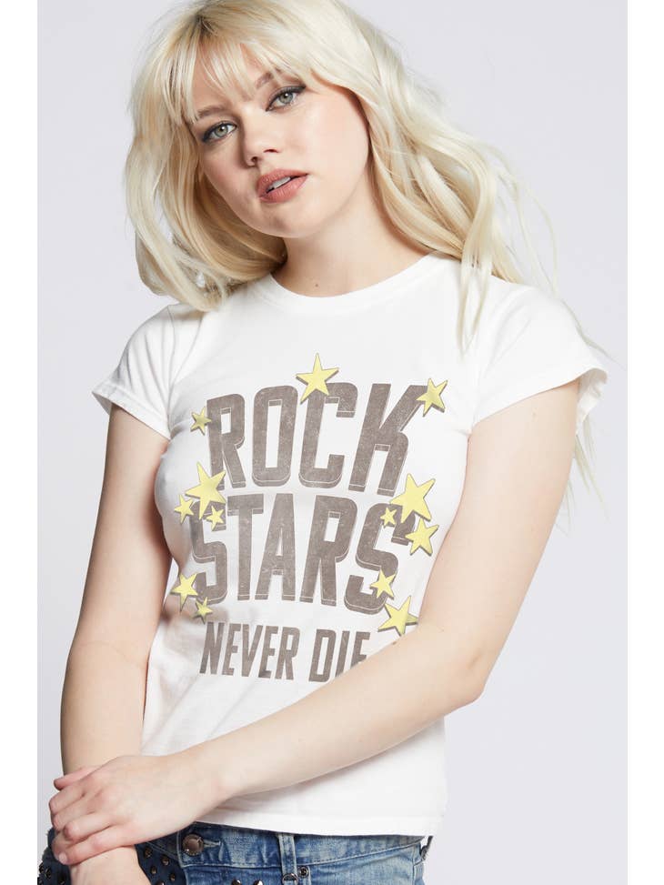 Recycled Karma Rock Stars Never Die Baby Tee