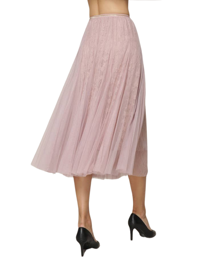 Amy Lynn Faye Classic Lace Midi Skirt