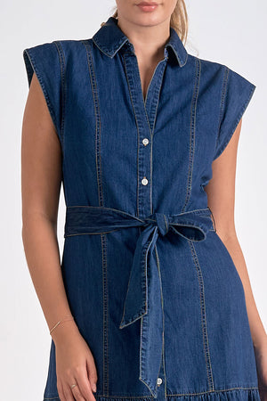 Elan Midnight Breeze Denim Midi Dress