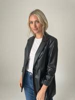 Six Fifty Vienna Oversized Faux Leather Blazer