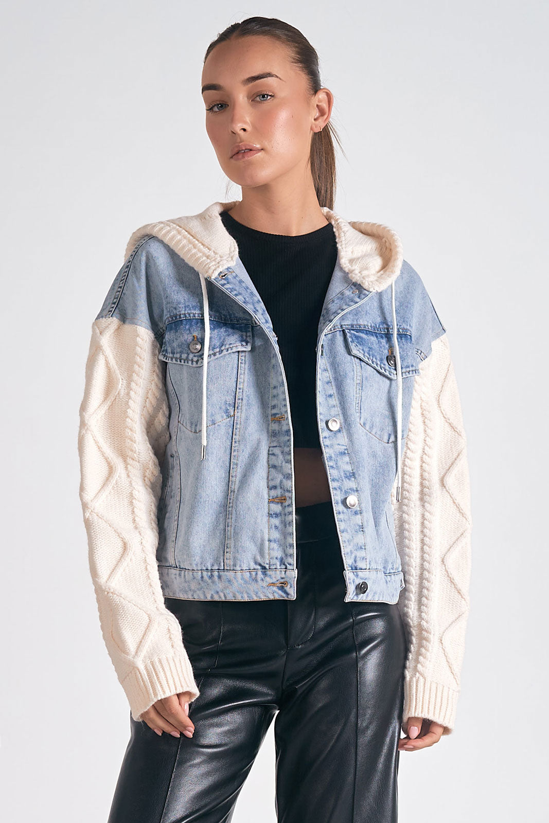 Elan Denim Jacket Hoodie