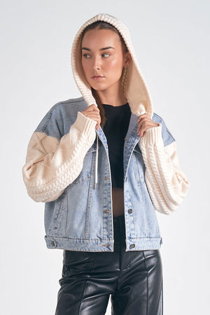 Elan Denim Jacket Hoodie